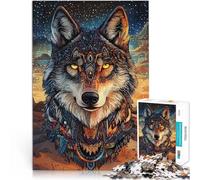 Puzzle da 1000 pezzi per adolescenti Re Lupo Sacro Giocattolo educativo intellettuale decomprimente Gioco educativo per compleanno e Natale 75x50cm