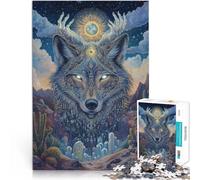 Puzzle da 1000 pezzi per adolescenti Re Lupo Sacro per il giocattolo di sfida del gioco educativo Collezione di artisti, Belle arti 38x26cm