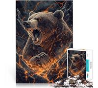 Puzzle da 1000 pezzi per adolescenti Re Orso Giocattoli che creano dipendenza e sfidano l'intelligenza del cervello Opera d'arte 38x26cm