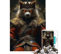 Puzzle da 1000 pezzi per adolescenti re volpe sul trono puzzle per adulti gioco divertente decorazione per la casa compleanni e occasioni speciali (dimensioni 38x26cm)