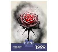 Puzzle Da 1000 Pezzi Per Adolescenti Red And Gray Rose Puzzle Per Adulti Gioco Per Famiglie Assemblaggio Di Modelli Regali Unici Per Compleanni E Occasioni Speciali 38x26cm/1000pcs