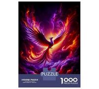Puzzle Da 1000 Pezzi Per Adolescenti Red And Purple Phoenix Puzzle Per Adolescenti Gioco Rompicapo Regali Per Donne Attività Divertenti A Casa 38x26cm/1000pcs