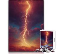 Puzzle da 1000 pezzi per adolescenti Red Apocalypse Storm, gioco di sfida unico ma divertente e umoristico, opera d'arte regalo, dimensioni 38x26cm