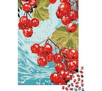 Puzzle Da 1000 Pezzi Per Adolescenti Red Currant Berries Waterfall Puzzle Per Adulti Giochi Rilassanti Migliorano La Memoria Regali Antistress 38x26cm/1000pcs