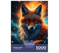 Puzzle Da 1000 Pezzi Per Adolescenti Red Fox Amidst The Waves Puzzle Per Adulti Giochi Per Famiglie Un'opera D'arte Regali Unici Per Compleanno E Natale 52x38cm/1000pcs