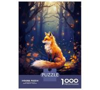 Puzzle Da 1000 Pezzi Per Adolescenti Red Fox in Forest Puzzle Per Adulti Gioco Pratico Sfida Difficile Regali Per Amici E Familiari 52x38cm/1000pcs