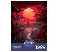 Puzzle Da 1000 Pezzi Per Adolescenti Red Japanese Nature Art Puzzle Per Adulti Giochi Rilassanti Vacanza A Casa Passatempo Impegnativo Da Completare 38x26cm/1000pcs