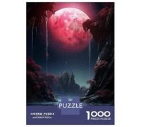 Puzzle Da 1000 Pezzi Per Adolescenti Red Moon Landscape Fantasy Puzzle Per Adulti Gioco Per Famiglie Antistress Regali Di Compleanno E Unici 52x38cm/1000pcs