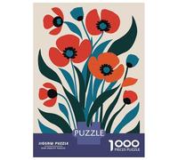 Puzzle Da 1000 Pezzi Per Adolescenti Red Poppy Bouquet Puzzle Per Adulti Gioco Rompicapo Difficile Divertente Attività A Casa 70x50cm/1000pcs
