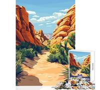 Puzzle da 1000 pezzi per adolescenti Red Rock Canyon Nevada Arte Fai da te Giocattoli Regali per donne Uomini Gioco pratico Migliora l'amore tra coppie Dimensioni 38x52cm