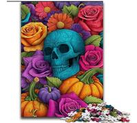 Puzzle da 1000 pezzi per adolescenti,regali a forma di scheletro di zucca,per età pari o superiore a 14 anni,decorazione per la casa come regalo per tutta la famiglia e gli amici (dimensioni 26x38cm)