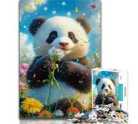 Puzzle da 1000 pezzi per adolescenti, regali a forma di tarassaco e panda, giocattoli, giochi educativi, decorazioni per la casa uniche e regali antistress, 38x26cm