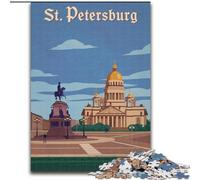 Puzzle da 1000 pezzi per adolescenti, regali a San Pietroburgo, per 14+ anni, per divertimento in famiglia e serate di gioco, collezione di artisti, belle arti, 50x75cm