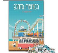 Puzzle da 1000 pezzi per adolescenti, regali a Santa Monica, California, attività per famiglie che migliorano l'amore tra coppie dai 14 anni in su, 26x38cm