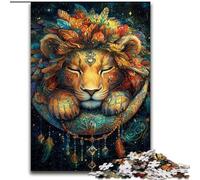 Puzzle da 1000 pezzi per adolescenti, regali, acchiappasogni a forma di leone, attività per la famiglia, decorazioni per la casa uniche e regali per bambini dai 14 anni in su (dimensioni 50x75cm)