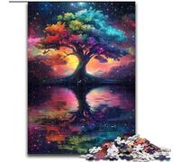 Puzzle da 1000 pezzi per adolescenti, regali Albero della vita, aiuta il cervello a esercitare, giocattoli avvincenti per coltivare la pazienza, decorazione da parete 50x75cm