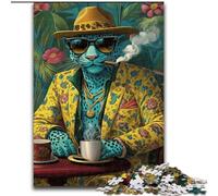 Puzzle da 1000 pezzi per adolescenti, regali alla moda, leopardo, giocattoli educativi per l'apprendimento, giochi per famiglie, regali di compleanno unici (dimensioni 26x38cm)