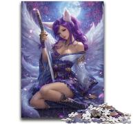 Puzzle da 1000 pezzi per adolescenti, regali Anime Fox Girl Family Fun, ideale come regalo per tutta la famiglia dai 14 anni in su, 50x75cm