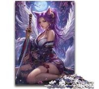 Puzzle da 1000 pezzi per adolescenti, regali Anime Fox Girl Family Fun, ideale come regalo per tutta la famiglia dai 14 anni in su, 26x38cm