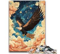 Puzzle da 1000 pezzi per adolescenti, regali "Aquila tra le nuvole", aiuta il cervello a esercitare i giocattoli avvincenti per coltivare la pazienza, collezione di artisti, belle arti, 26x38cm