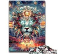 Puzzle da 1000 pezzi per adolescenti, regali, arte animale del leone, aiuta il cervello a esercitare, giocattoli avvincenti per coltivare la pazienza, un'opera d'arte 50x75cm