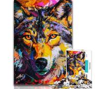Puzzle da 1000 pezzi per adolescenti, regali, arte animale del lupo, giochi educativi, decorazioni per la casa, regalo di compleanno, regali, arte murale 75x50cm
