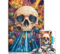 Puzzle da 1000 pezzi per adolescenti, regali, arte dello scheletro, giocattoli educativi per l'apprendimento, giochi per famiglie, gioco educativo per compleanno, Natale (75x50cm)