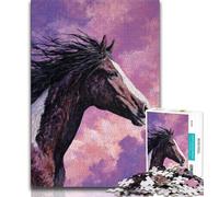 Puzzle da 1000 pezzi per adolescenti, regali, arte equestre, giocattoli, giochi educativi, decorazioni per la casa uniche e regali antistress, 50x75cm