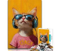 Puzzle da 1000 pezzi per adolescenti, regali artistici a forma di gatto, aiuta il cervello a esercitare i giocattoli avvincenti per coltivare la pazienza e migliorare la memoria (75x50cm)