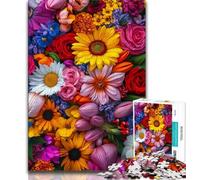 Puzzle da 1000 pezzi per adolescenti, regali artistici a tema fiori, difficili da completare ma divertenti e umoristici, regalo di compleanno, regali, arte murale (38x26cm)