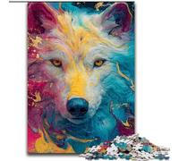 Puzzle da 1000 pezzi per adolescenti, regali artistici con animali e lupi, attività per famiglie, decorazioni per la casa uniche e regali per bambini dai 14 anni in su (dimensioni 26x38cm)