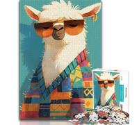 Puzzle da 1000 pezzi per adolescenti, regali artistici di alpaca, gioco stimolante, giocattoli, decorazioni da parete, regali unici per compleanno e Natale (38x26cm)