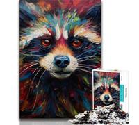 Puzzle da 1000 pezzi per adolescenti, regali artistici fantasy, procione, gioco stimolante, giocattoli, decorazioni da parete, regali unici per compleanno e Natale (75x50cm)