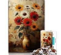 Puzzle da 1000 pezzi per adolescenti, regali artistici floreali, aiuta il cervello a esercitare giocattoli avvincenti per coltivare la pazienza, decorazione da parete (38x26cm)