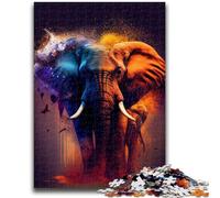 Puzzle da 1000 pezzi per adolescenti, regali Big Bold Elephant, aiuta il cervello a esercitare i giocattoli avvincenti per coltivare la pazienza, un'opera d'arte 50x75cm