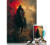 Puzzle da 1000 pezzi per adolescenti, regali Blood Red Knight, aiuta il cervello ad allenarsi, giocattoli avvincenti per coltivare la pazienza, collezione di artisti, belle arti 38x26cm