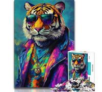 Puzzle da 1000 pezzi per adolescenti regali Boss Tiger Puzzle per adolescenti regalo divertente e attività per la casa giocattolo per i giorni di pioggia 26x38cm