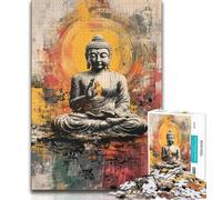 Puzzle da 1000 pezzi per adolescenti, regali, Buddha arcobaleno, giocattoli educativi per l'apprendimento, giochi per famiglie, gioco educativo per compleanno, Natale, 38x26cm