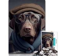 Puzzle da 1000 pezzi per adolescenti regali cane hipster vestito puzzle per adolescenti giochi educativi decorazione per la casa adatto per la decorazione del desktop 75x50cm