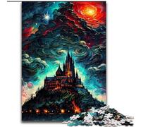 Puzzle da 1000 pezzi per adolescenti, regali "Castello fantasy di notte", allena il tuo cervello e le tue mani, regali di compleanno unici per età 14+ (dimensioni 50x75cm)