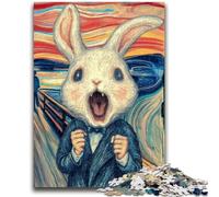 Puzzle da 1000 pezzi per adolescenti, regali, cielo notturno, coniglio scioccato, giocattoli, giochi educativi, antistress, adatti per la decorazione del desktop, 50x75cm