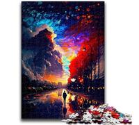 Puzzle da 1000 pezzi per adolescenti, regali, cielo psichedelico colorato, giochi di attività per famiglie impegnativi, giocattolo fai da te per decorazioni murali per la casa, regali 50x75cm