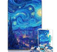 Puzzle da 1000 pezzi per adolescenti, regali "Città sotto il cielo notturno", aiuta il cervello a esercitare giocattoli avvincenti per coltivare la pazienza e migliorare la memoria (75x50cm)