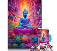 Puzzle da 1000 pezzi per adolescenti regali colorati con graffiti di Buddha puzzle per adolescenti apprendimento educativo ideale come regalo per tutta la famiglia 38x26cm