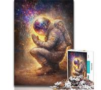 Puzzle da 1000 pezzi per adolescenti, regali con astronauta seduto sulla luna, puzzle da 1000 pezzi, regali di compleanno unici per ragazzi dai 14 anni in su (dimensioni 75x50cm)