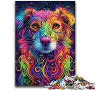 Puzzle da 1000 pezzi per adolescenti, regali con cane psichedelico, aiuta il cervello a esercitare, giocattoli avvincenti per coltivare la pazienza, collezione di artisti, belle arti 50x75cm
