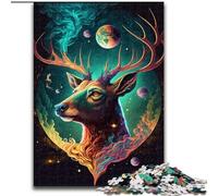 Puzzle da 1000 pezzi per adolescenti,regali Cosmic Trippy Deer,giocattoli da gioco,ogni pezzo è unico - gioco divertente e stimolante per tutta la famiglia,adatto a bambini dai 14 anni 50x75cm