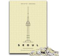 Puzzle da 1000 pezzi per adolescenti, regali da Seul, Corea del Sud, adatti dai 14 anni in su, giochi per famiglie, ideali come regali per tutta la famiglia (dimensioni 50x75cm)