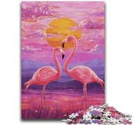 Puzzle da 1000 pezzi per adolescenti, regali di coppia di fenicotteri per età 14+, gioco a quiz, attività divertenti a casa, regalo di compleanno, regali di viaggio 38x26cm