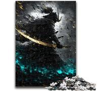 Puzzle da 1000 pezzi per adolescenti, regali di guerra al neon con samurai, giocattoli antistress, regali di compleanno unici per bambini dai 14 anni in su, 26x38cm